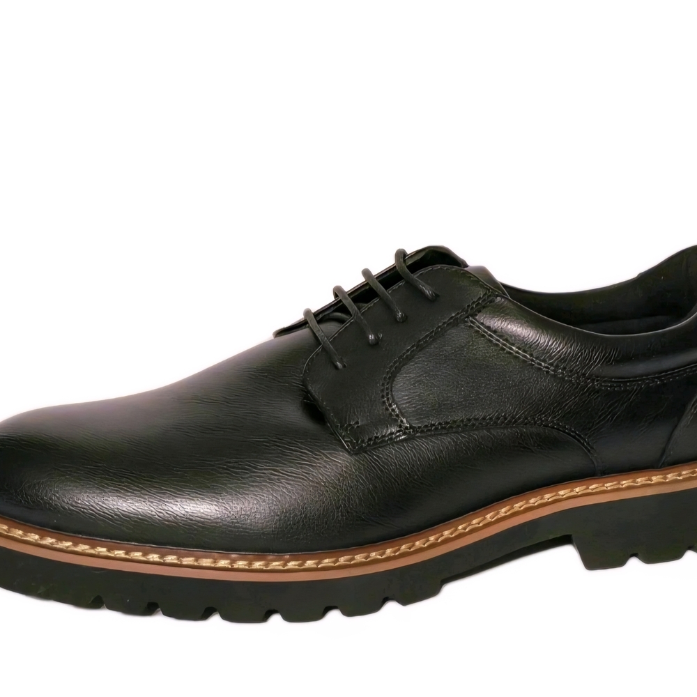 VANCE Mens 12 M Black Tru Comfort Templeton Casual Dress Lug Oxford Shoes NIB